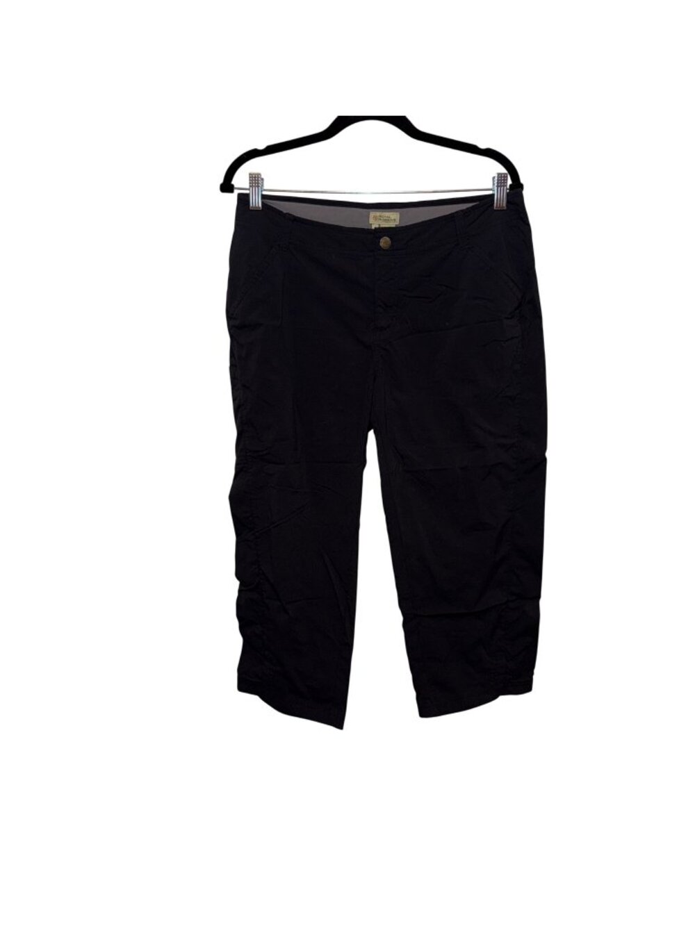 Royal Robbins Womens Black Capri Pants Size 8 Lightweight Outdoor Hiking Casual